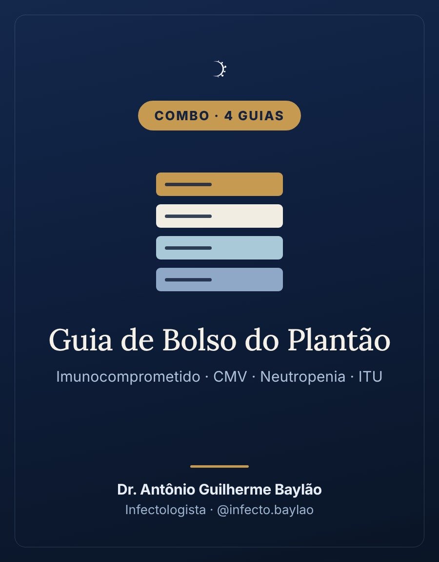Guia de Bolso do Plantão — combo de 4 guias